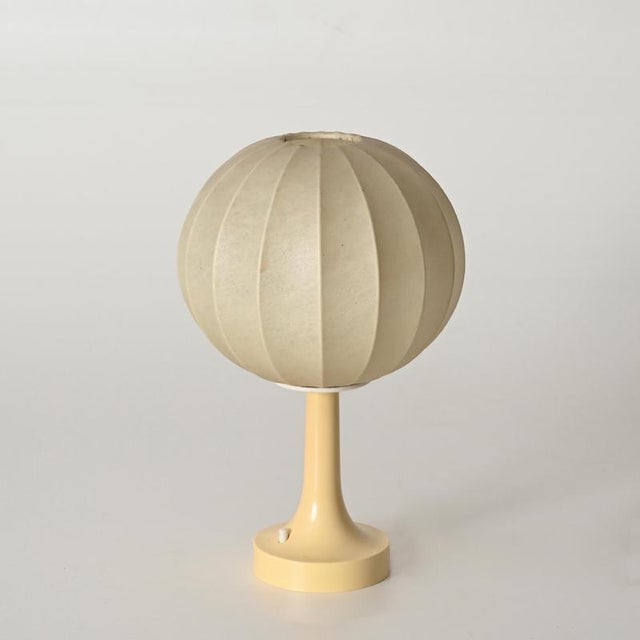 Mid-Century Modern Cocoon Cream Base Table Lamp by Castiglioni for Flos, 1960s For Sale - Image 18 of 18