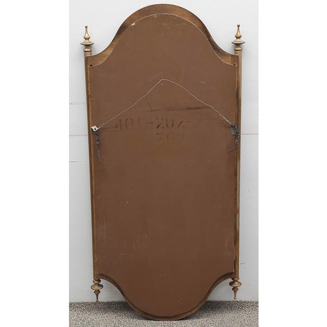 Mid 20th Century Mid 20th Century Regency Style Walnut Ornate Frame Mirror For Sale - Image 5 of 9