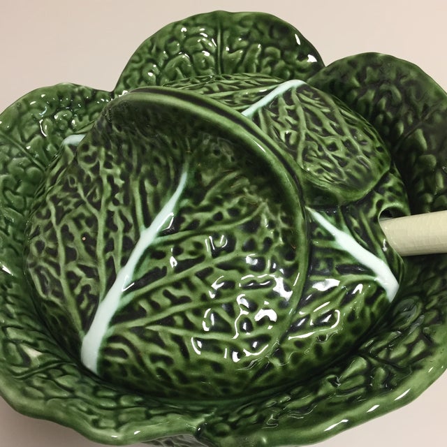 Green Cabbage Leaf Figural Tureen and Ladle Chairish
