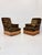 Textile Pair of French Art Deco His & Hers Armchairs in Geometric Velvet, Circa 1930s For Sale - Image 7 of 17