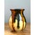 This vintage ceramic vase is a vivid study in color, where molten glaze runs over warm, creamy clay. The bulbous, hand-...