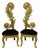 1990s Italian Baroque Chair – High Back Black & Gold Leaf Details For Sale