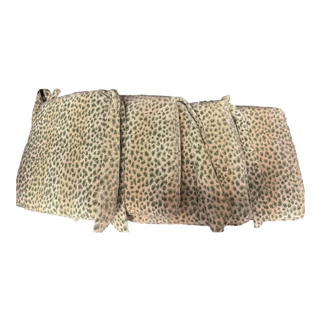 Set of Four (4) Custom Cowtan and Tout Fabric Ocelot Dining Chair Cushions For Sale