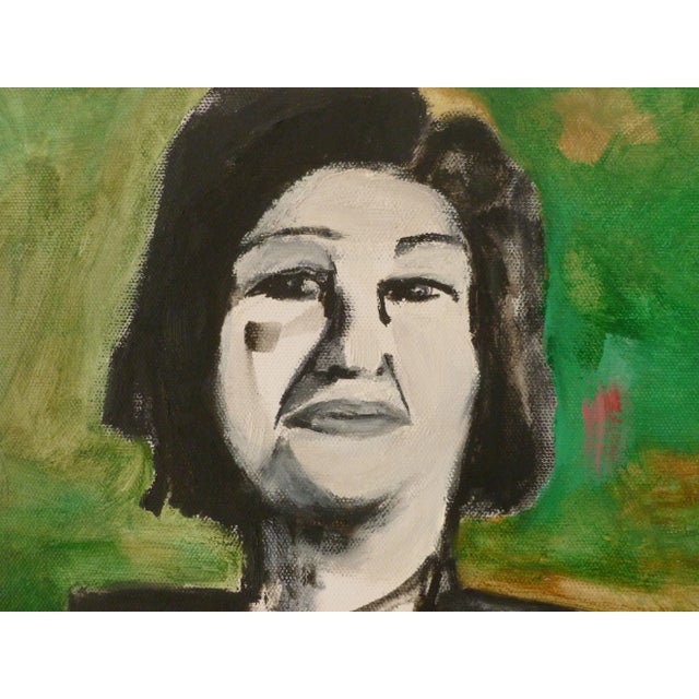 Contemporary "Poise" Expressionistic Figurative Female Oil and Acrylic Painting by Scott Spencer For Sale - Image 3 of 5