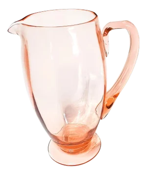1920s Ballerina Pink Optic Water Pitcher