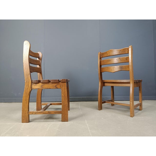 1960s Vintage Brutalist Dining Chairs, 1960s, Set of 6 For Sale - Image 5 of 10