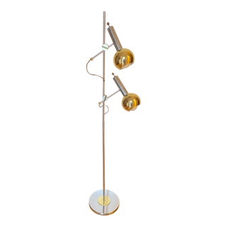 Mid Century Modern Chrome Floor Lamp For Sale