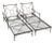 Pair of Restoration Hardware "Catalina" Aluminum Outdoor Lounge Chairs For Sale