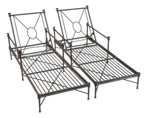 Pair of Restoration Hardware "Catalina" Aluminum Outdoor Lounge Chairs