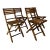 1950s Folding Oak Chairs - Set of 4 For Sale