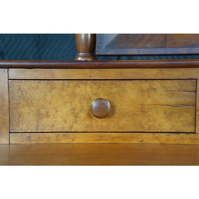 Antique Victorian Plum Pudding Mahogany Washstand Vanity W Mirror 62" For Sale - Image 12 of 18