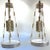White Exotic Moorish Hanging Brass & Crystal Lantern & Marble Side Tables - a Pair For Sale - Image 8 of 9