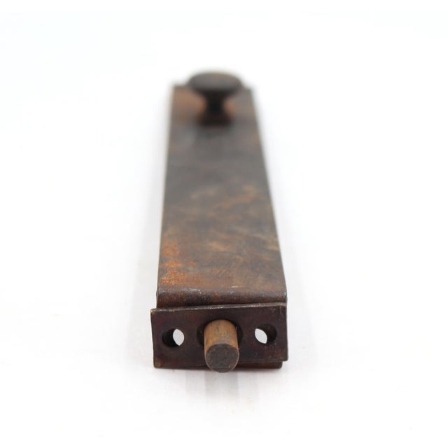 Mid 20th Century Reclaimed Cast Iron Flush Mount Floor Bolt For Sale - Image 5 of 8
