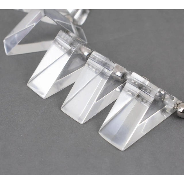 Judith Hendler Clear Acrylic Neck-Ring Choker Necklace For Sale - Image 13 of 17