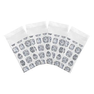 Bougie Diamonds Ice Cotton Sateen Dinner Napkins, Set of 8 For Sale