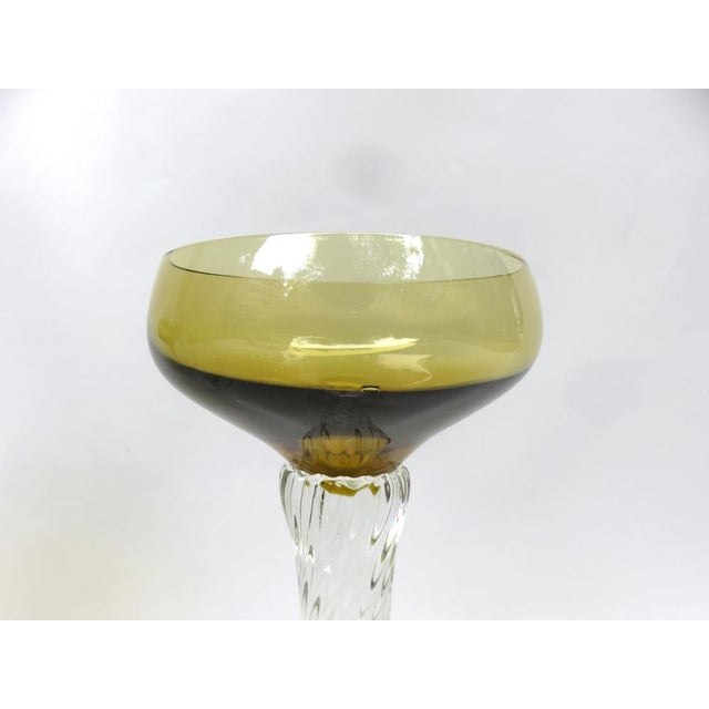 Art Deco Wine Glasses in Crystal Glass, 1920s, Set of 7 For Sale - Image 7 of 18