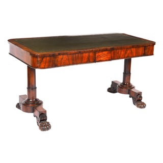 Antique William IV Gonçalo Alves Desk, 1800s For Sale