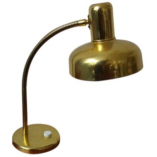 Golden Table / Desk Lamp by Joseph Brumberg, Sundern, 1960s For Sale