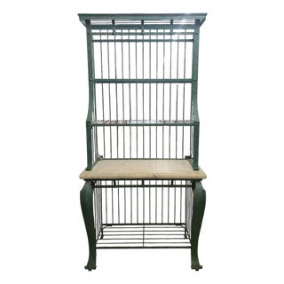 1990s French Country/Provincial Wrought Iron Bakers Rack For Sale
