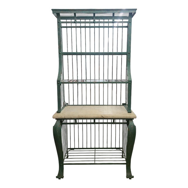 1990s French Country/Provincial Wrought Iron Bakers Rack For Sale