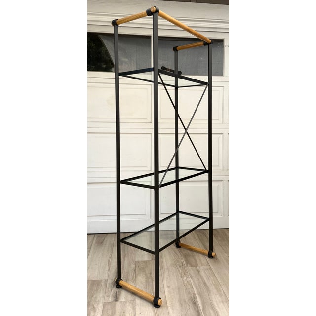 Architectural Modern Étagère Attributed to Cleo Baldon for Terra With Hardwood Accents For Sale - Image 13 of 14