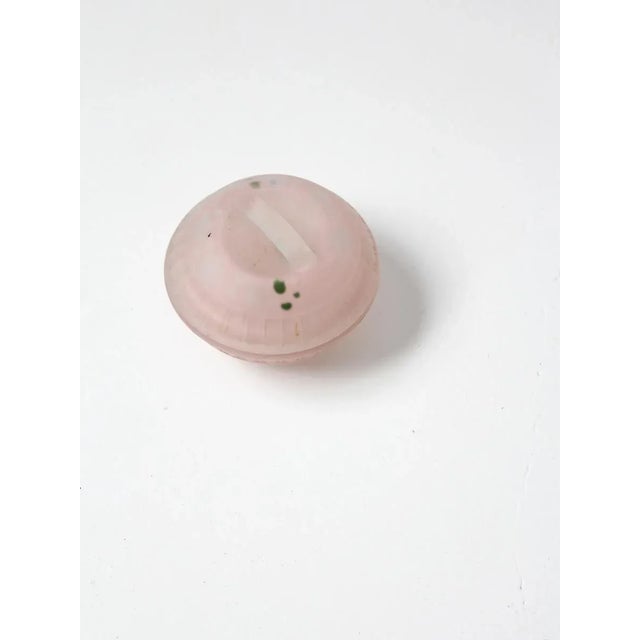 Vintage Pink Satin Glass Covered Bowl For Sale - Image 4 of 6