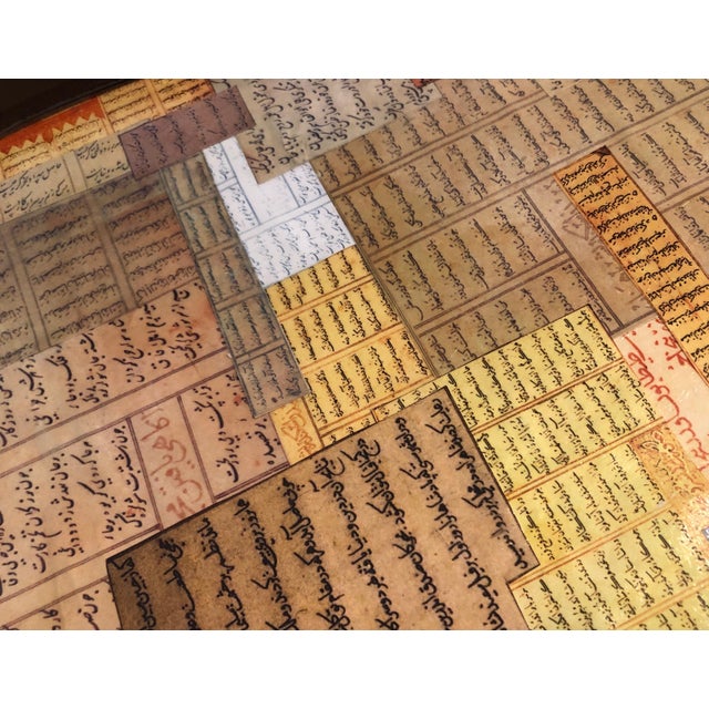 Andisheh Avini, Shaped Collage Painting in Carved Wood Frame Iranian American Contemporary Art, 2007 For Sale - Image 13 of 17