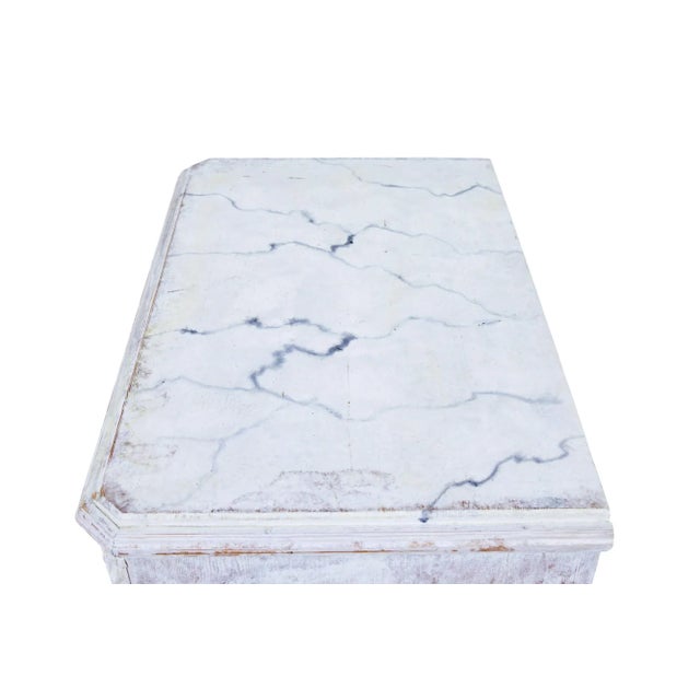 Swedish pair of white 19th century painted chest of drawers circa 1880. Good quality pair of swedish painted commodes. Top...