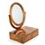 Walnut Burl Table Top Vanity Mirror with Drawer, 19th Century For Sale - Image 4 of 8