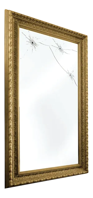 Seven Years Wall Mirror with Gold-Plated Wooden Frame by Barberini & Gunnell