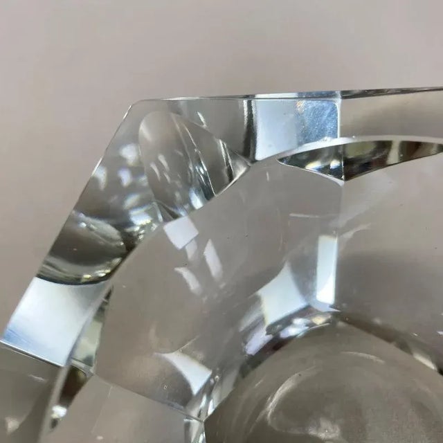 Large Murano Faceted Diamond Ashtray in the style of Flavio Poli, 1970s For Sale - Image 14 of 18