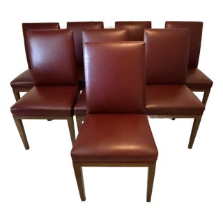Set of 8 Artistic Frame Dining Chairs With Moore & Giles Leather For Sale
