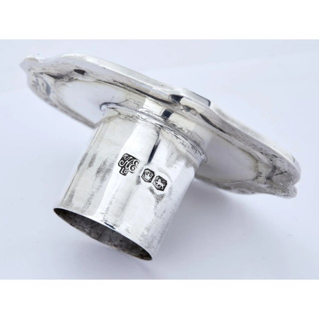 1920s Early 20th Century Sterling Silver Candlesticks, Set of 2 For Sale - Image 5 of 9