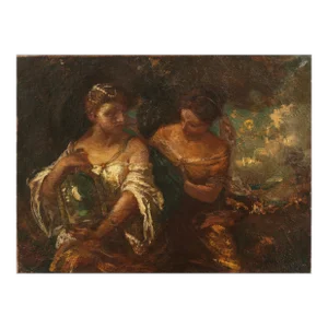 'Women Gathering Garlands' by Frederick Ballard Williams, 1906, Paris, Cooper Union, Metropolitan Museum, National Academy of Design, National Gallery