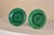 Victorian Pair of 19th Century Wedgwood Green Majolica Sunflower Plates For Sale - Image 3 of 9
