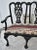 Vintage Chippendale Style Bench Settee Carved Fretwork Black Two Seater Chair For Sale In Philadelphia - Image 6 of 13