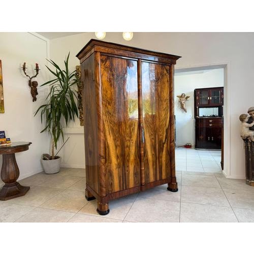Antique Biedermeier Wardrobe or Hall Cupboard For Sale - Image 10 of 12
