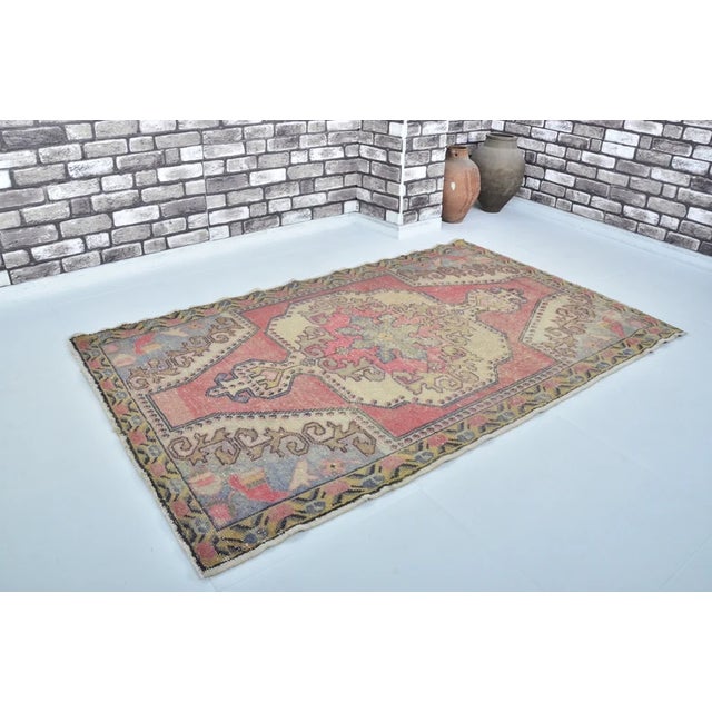 Textile Antique Handmade Tribal Carpet For Sale - Image 7 of 10