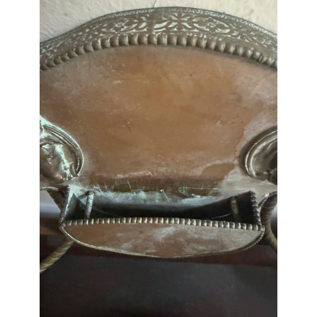 1970s Vintage Colonial Revival Brass Horse Head Double Arm Wall Sconces, Pair For Sale - Image 10 of 16