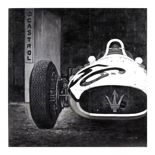 Maserati 56 I Collective Bap Vietnam Art Black White Vintage Racing Composition For Sale