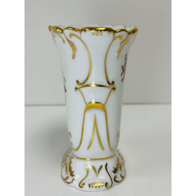 Ceramic 1990s Herend Chinese Bouquet Multicolor 4" Oval Footed Urn For Sale - Image 7 of 10