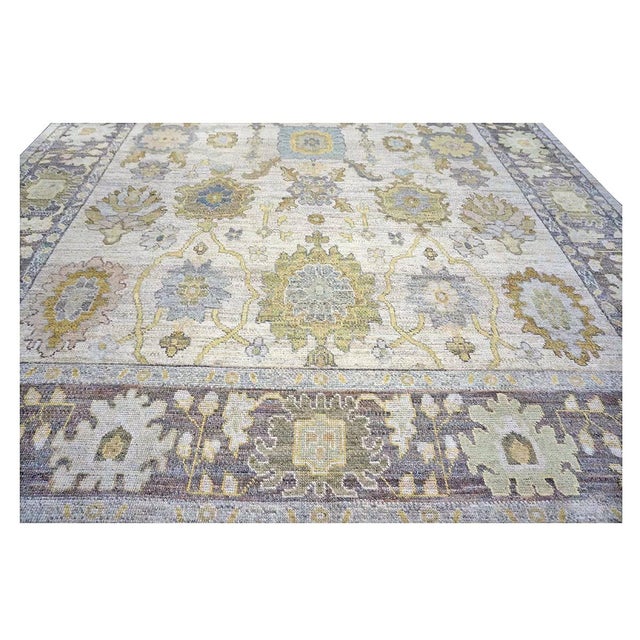 21st Century Turkish Oushak 10X14 Ash Brown, Buff & Khaki Handmade Area Rug #1144080 For Sale - Image 14 of 16