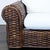 Wood Ralph Lauren Woven Rattan Lounge Chair With White Cushions For Sale - Image 7 of 13