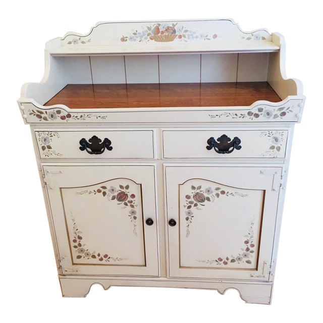 Ethan Allen Heirloom Hitchcock Stenciled Dry Sink Bar Chairish