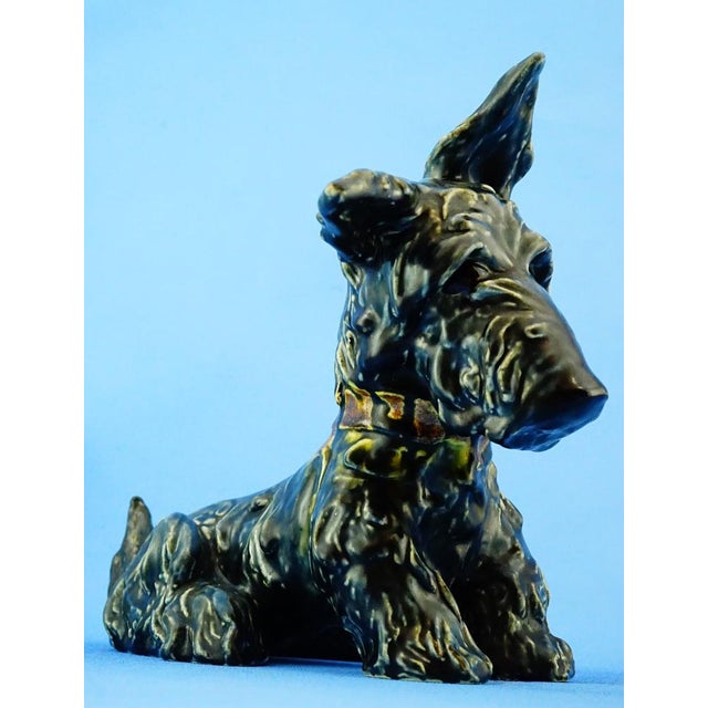 Black 20th Century Ceramic Scottish Terrier Scottie Dog Sculpture by Ida Meisinger for Goldscheider For Sale - Image 8 of 18