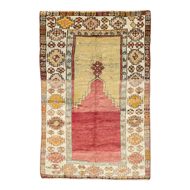Galerie Shabab Collection Mid-20th Century Turkish Anatolian Throw Rug For Sale
