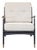 Anthropologie Mid-Century Modern Style Lounge Chair With Cream Cushions For Sale