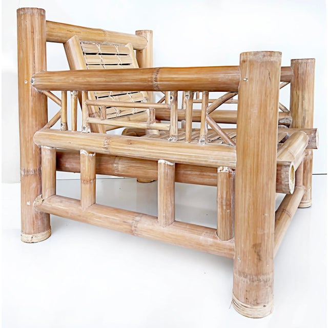 Antonio Budji Layug Style Vintage Coastal Bamboo Chair Chairish