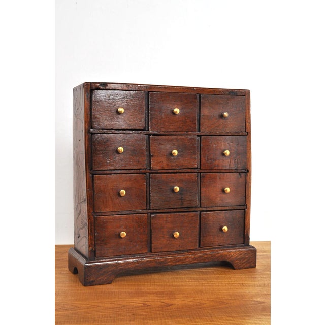 Small Oak Haberdashery Chest of Drawers, 18th Century For Sale - Image 12 of 12