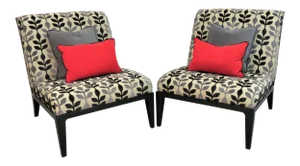 Bill Sofield Baker Slipper Chairs - a Pair